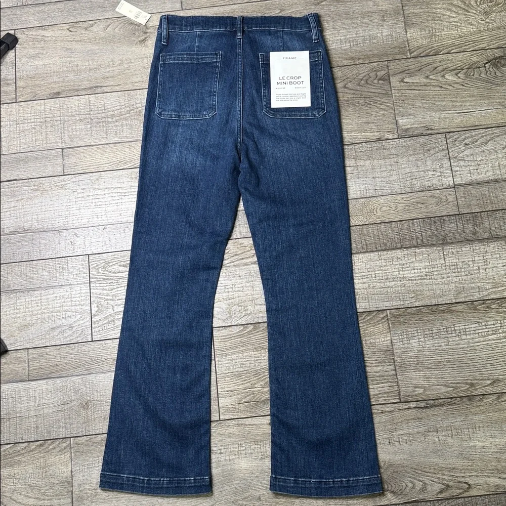 Frame Le Crop Mini Crop Mini Boot  Denim Jeans - Picture 3 of 12